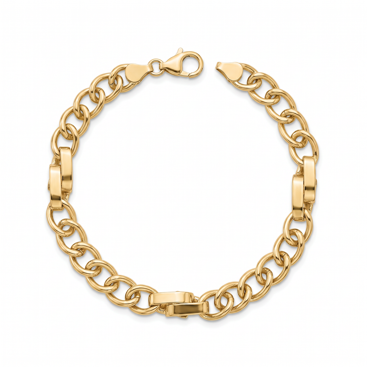 18K Yellow Gold Chain Bracelet