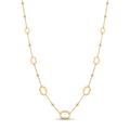 18K Yellow Gold Hexagon Chain Necklace