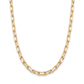 18K Yellow Gold Bone Paperclip Chain Necklace