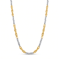 Men 18K Two Tone Gold Chain Necklace
