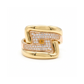 18K Two Tone Gold Cubic Zirconia Ring