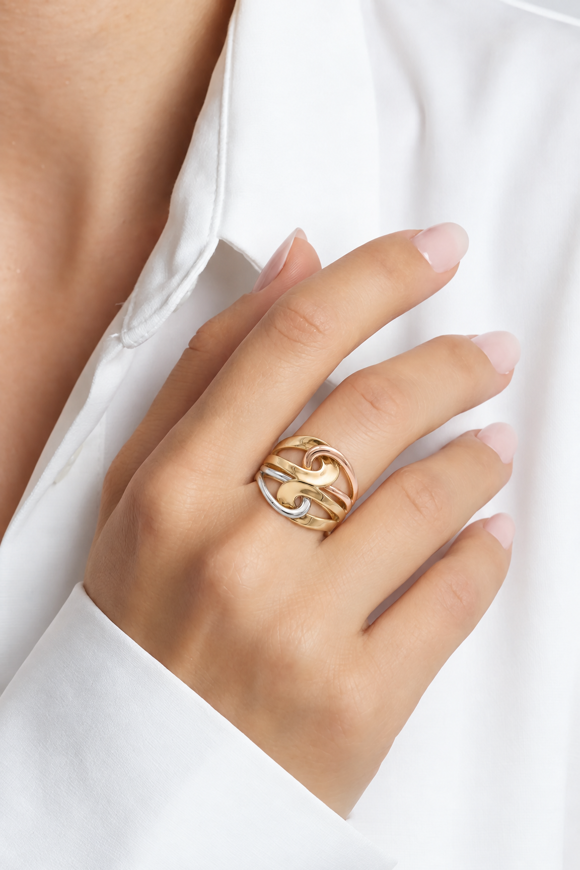 18K Multicolor Gold Ring