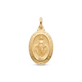 18K Yellow Gold St. Mary Icon Pendant
