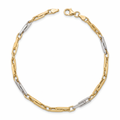 Men 18K Two Tone Gold Chain Bracelet