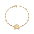 18K Two Tone Gold Baby Bracelet