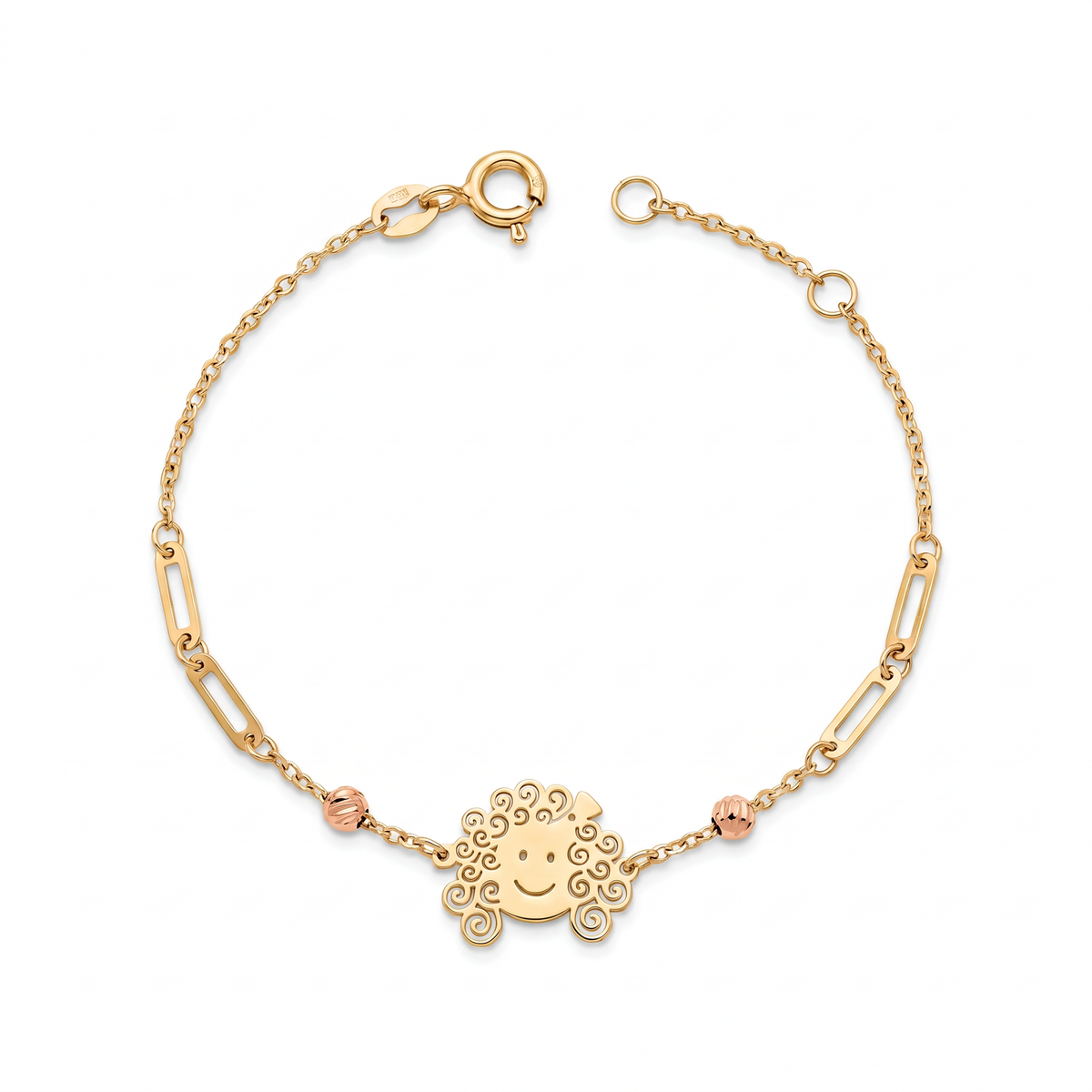 18K Two Tone Gold Baby Bracelet