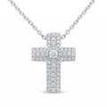 Diamond White Gold Cross Necklace