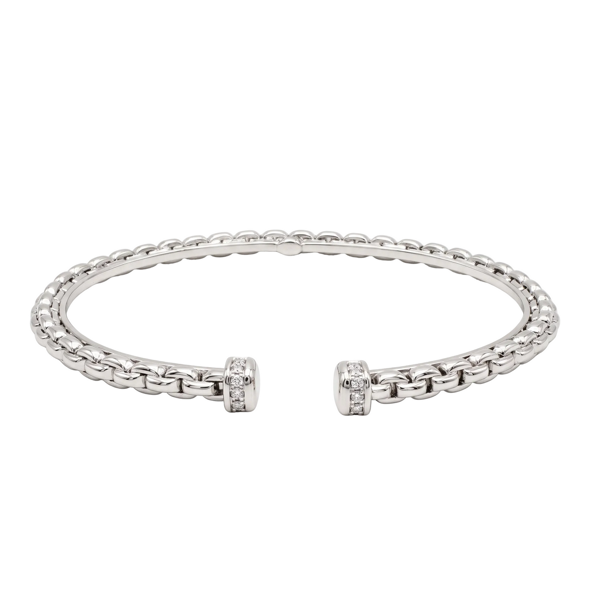 Diamond White Gold Cuff Bracelet