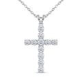 Diamond White Gold Cross Necklace