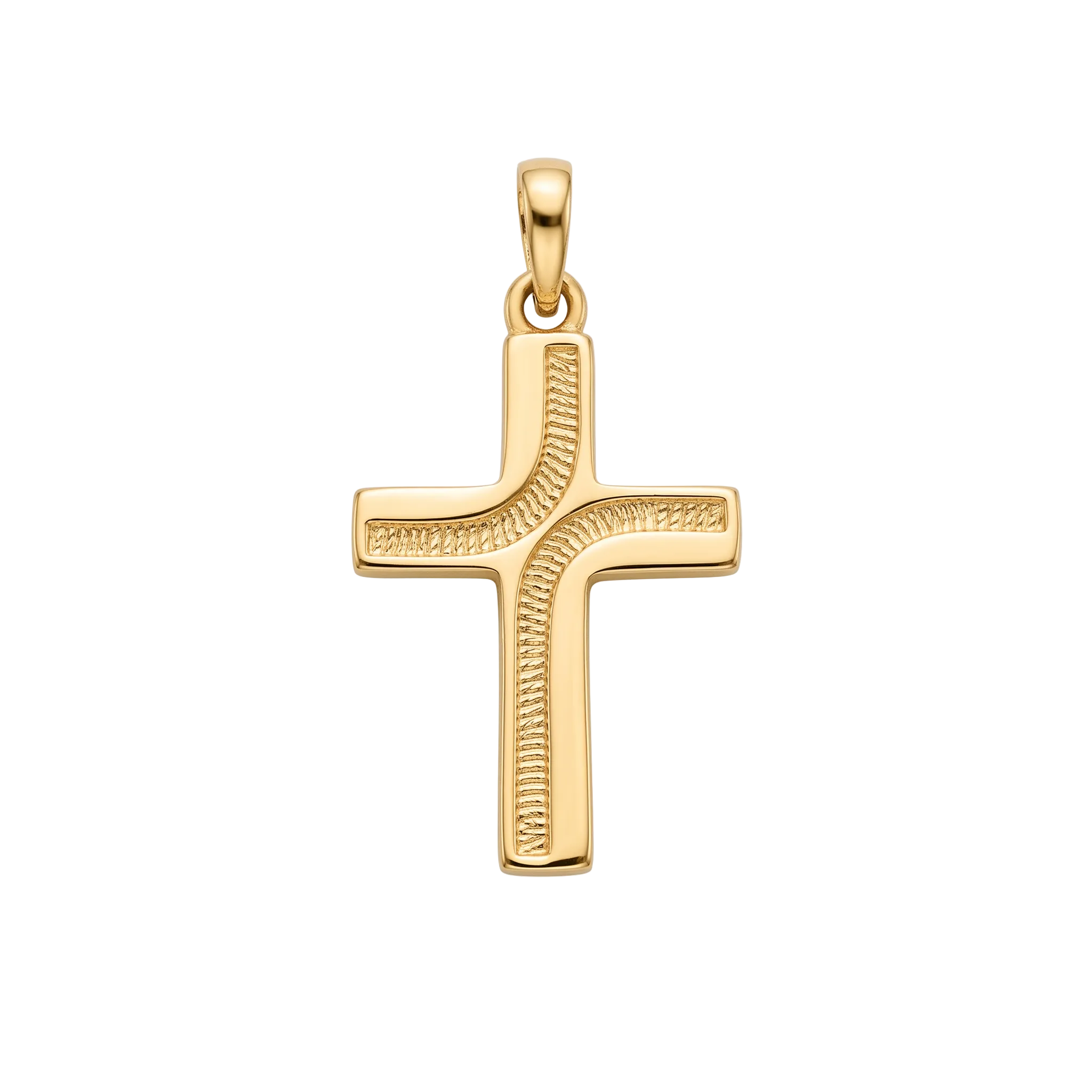 18K Yellow Gold Cross Pendant