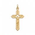 18K Yellow Gold Crucifix Pendant