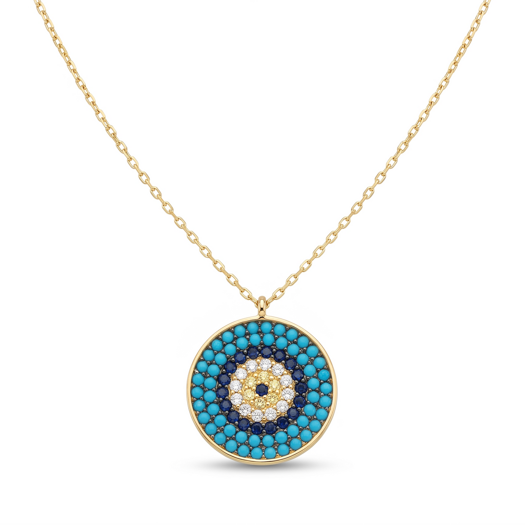18K Yellow Gold Cubic Zirconia Necklace