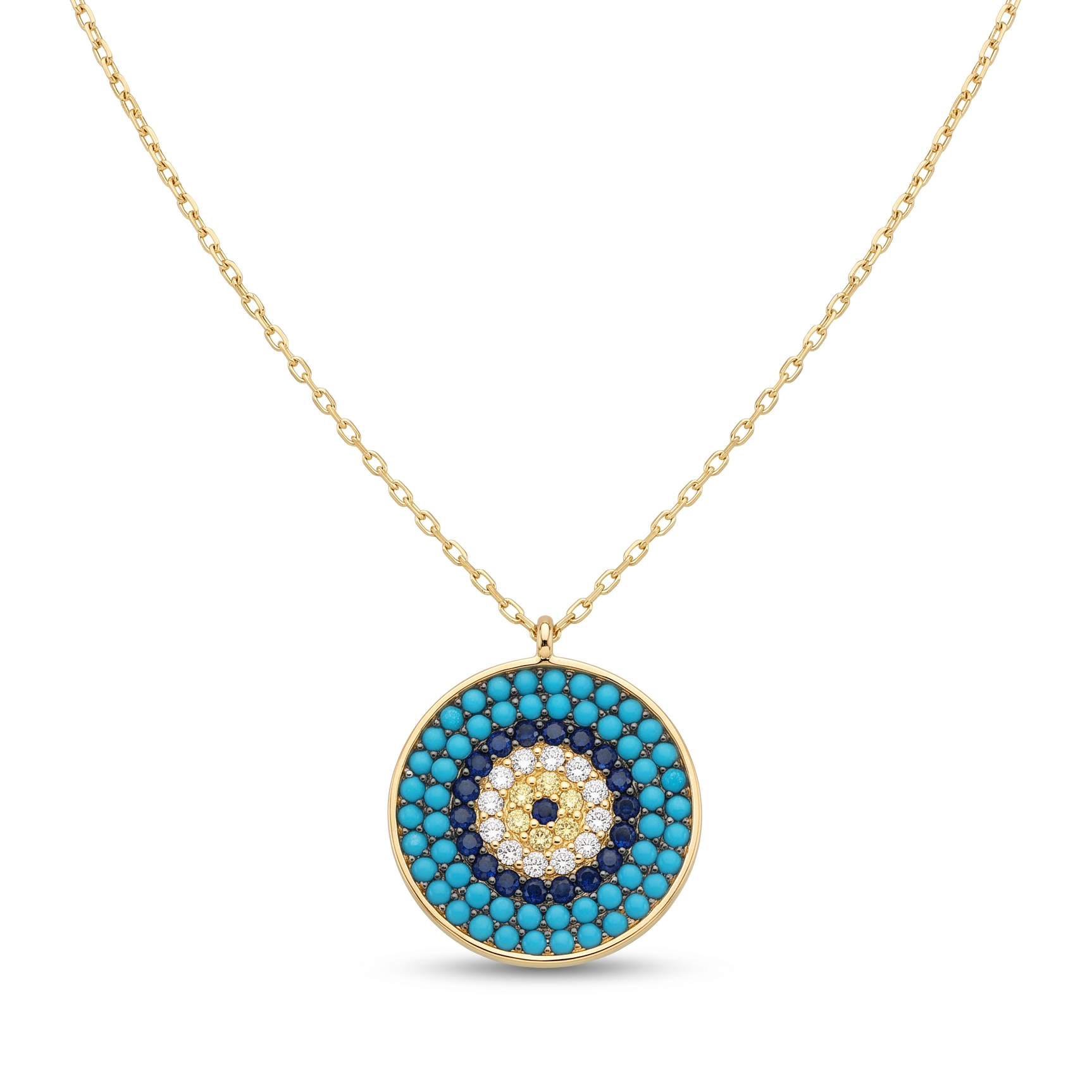 18K Yellow Gold Cubic Zirconia Necklace