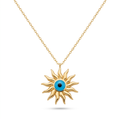 18K Yellow Gold Evil Eye Necklace