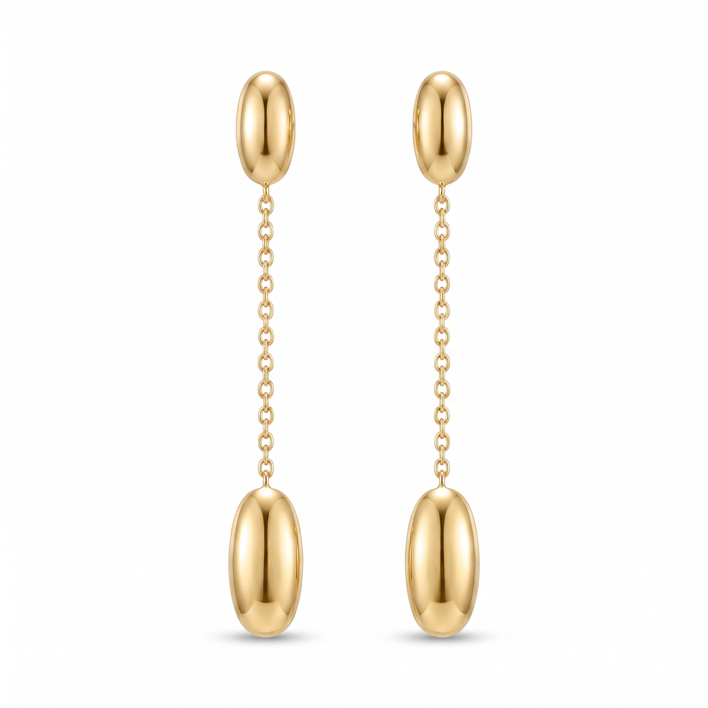 18K Yellow Gold Dangle Earrings