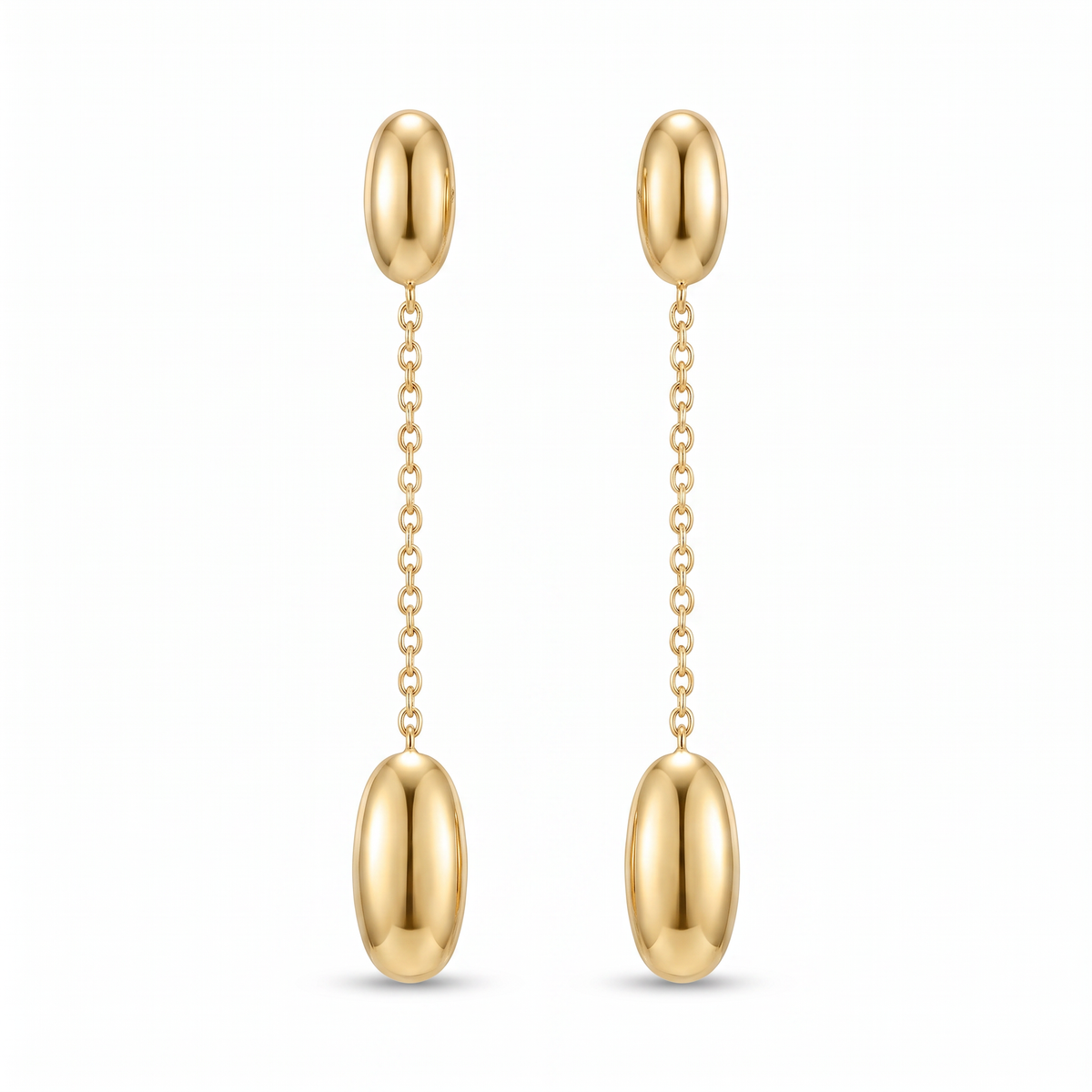 18K Yellow Gold Dangle Earrings
