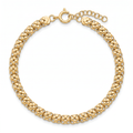 18K Yellow Gold Flower Chain Bracelet