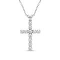 Diamond White Gold Cross Necklace