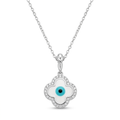 Diamond White Gold Clover Necklace