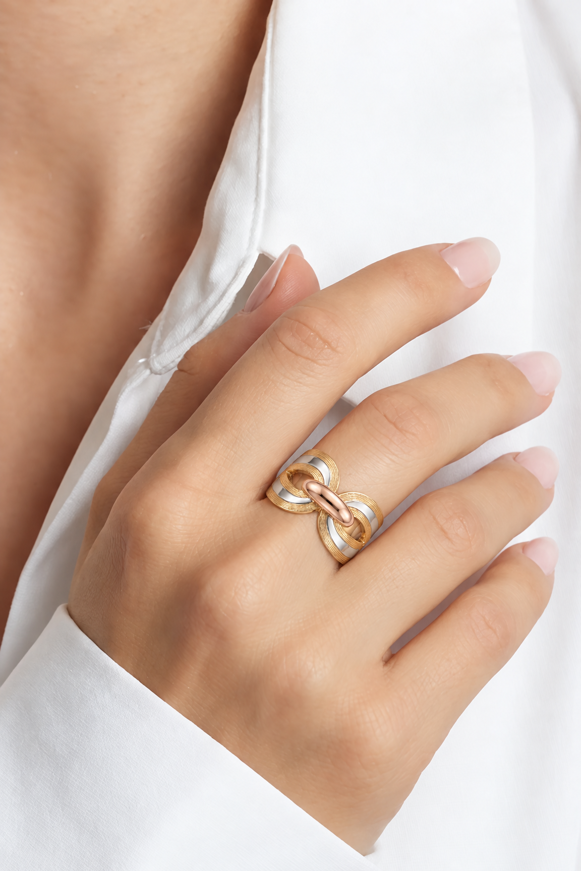 18K Multicolor Gold Ring