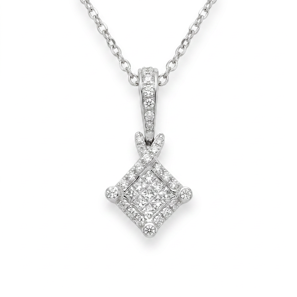 Diamond White Gold Necklace