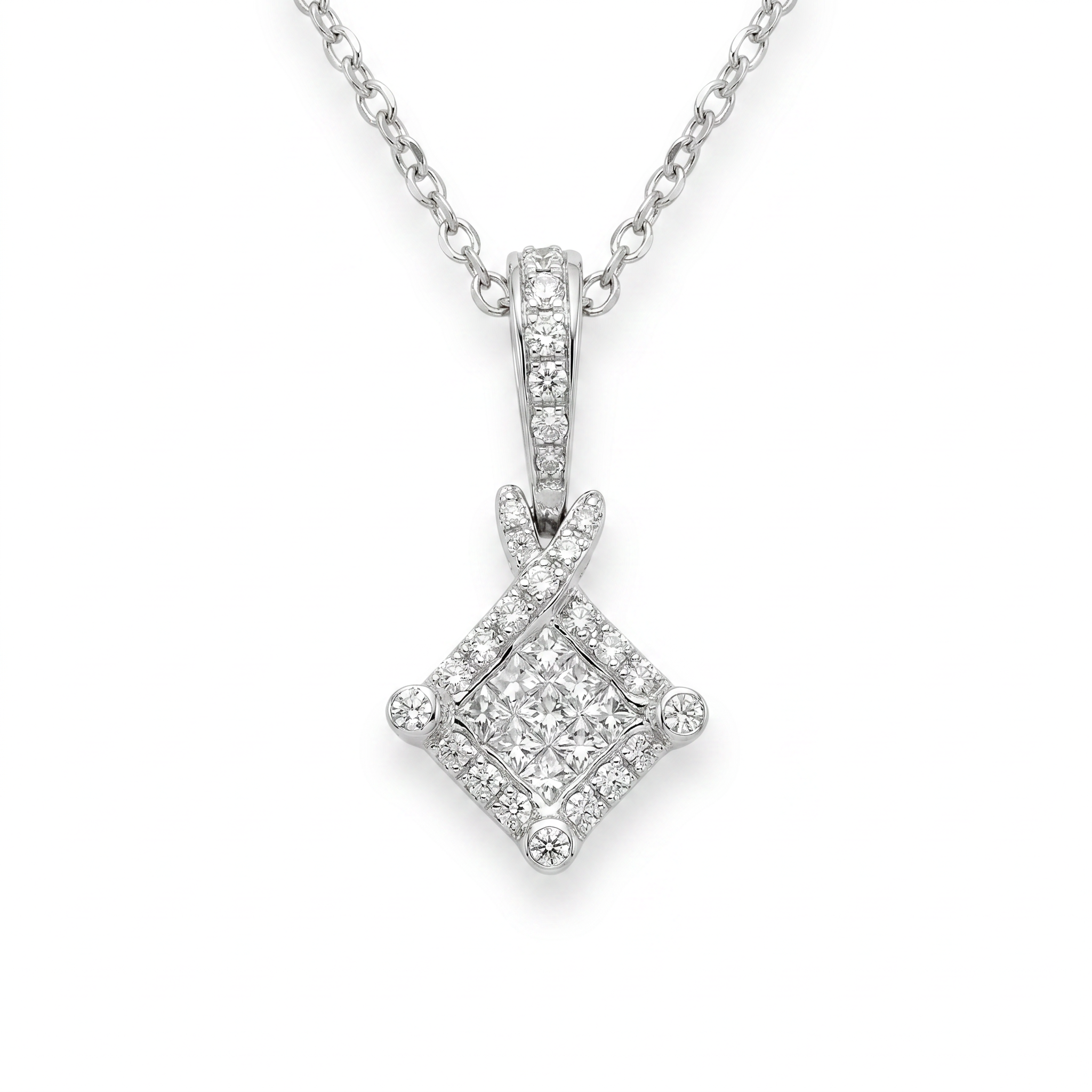 Diamond White Gold Necklace