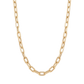 18K Yellow Gold Paperclip Chain Necklace