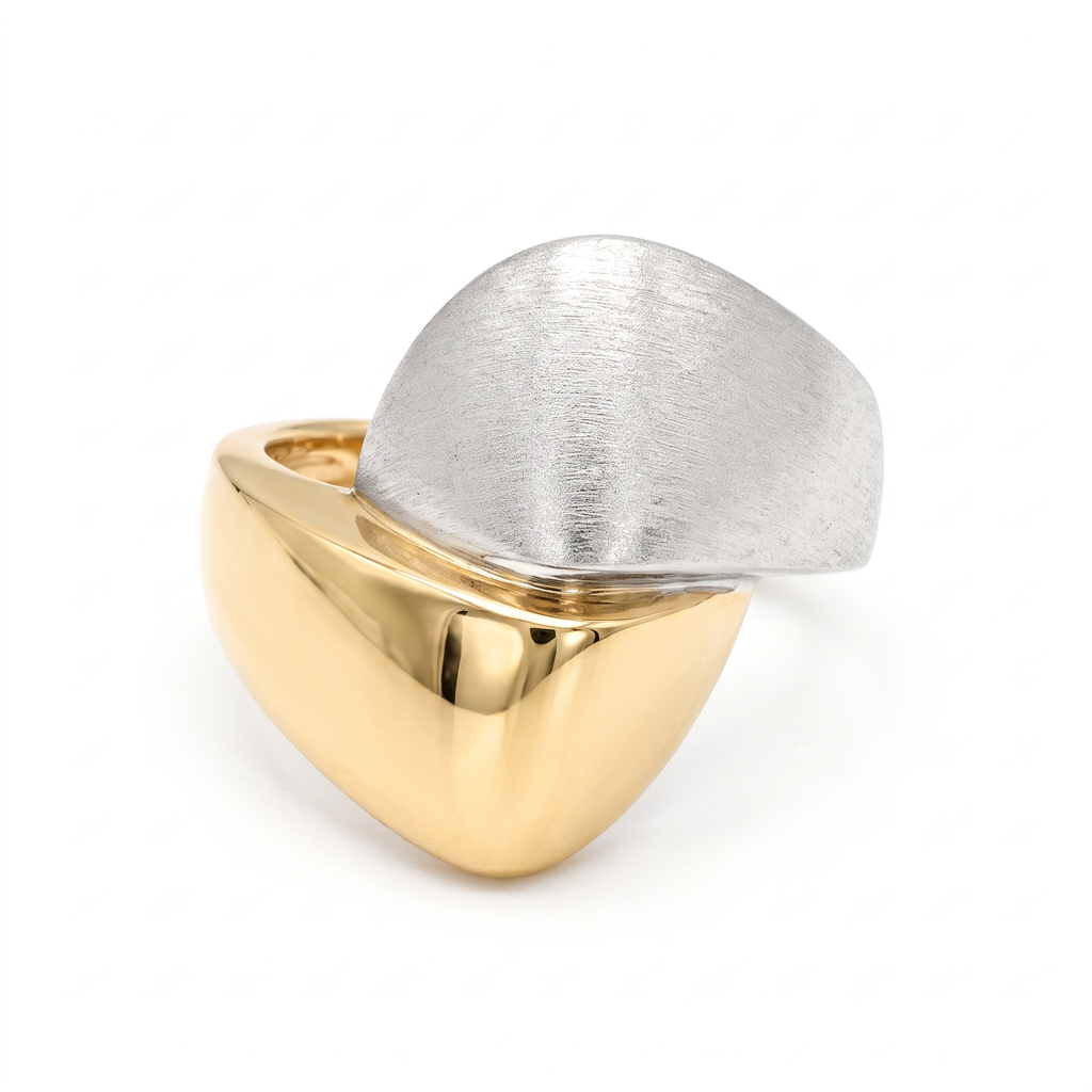 18K Two Tone Gold Ring