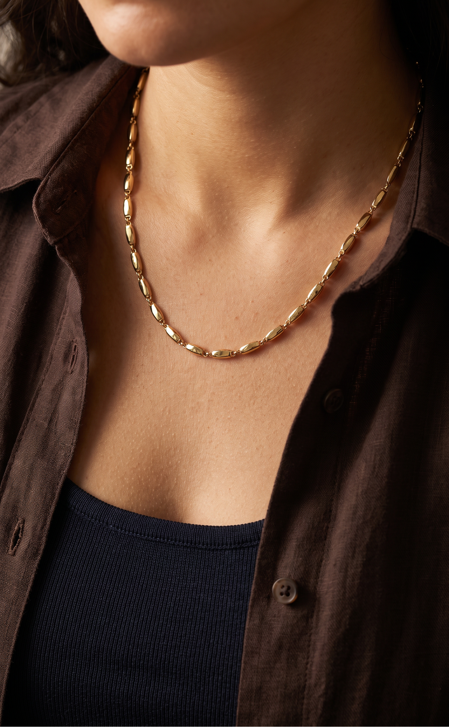 18K Yellow Gold Chain Necklace
