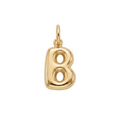 18K Yellow Gold Letter B Pendant