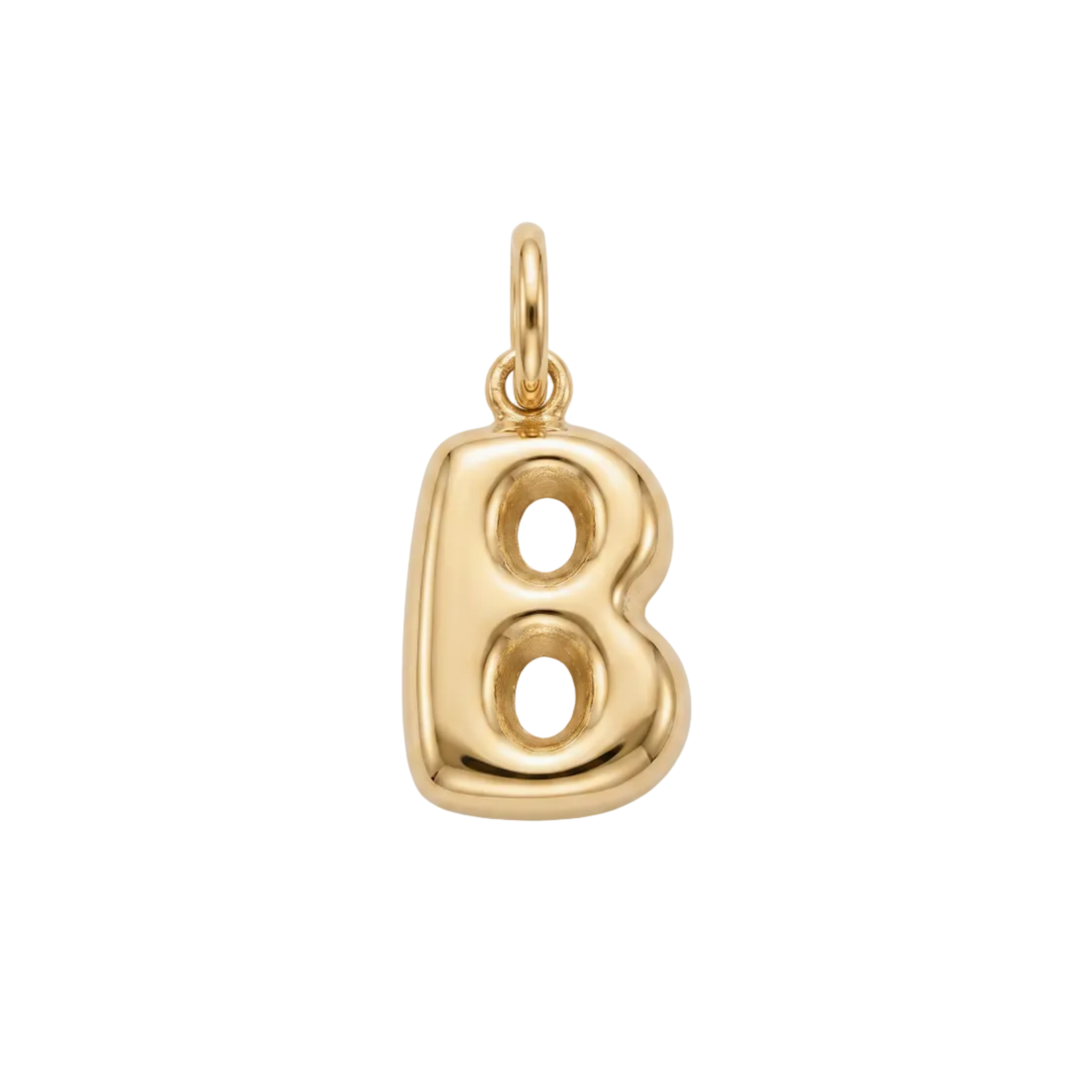 18K Yellow Gold Letter B Pendant