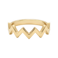 18K Yellow Gold Zig Zag Ring