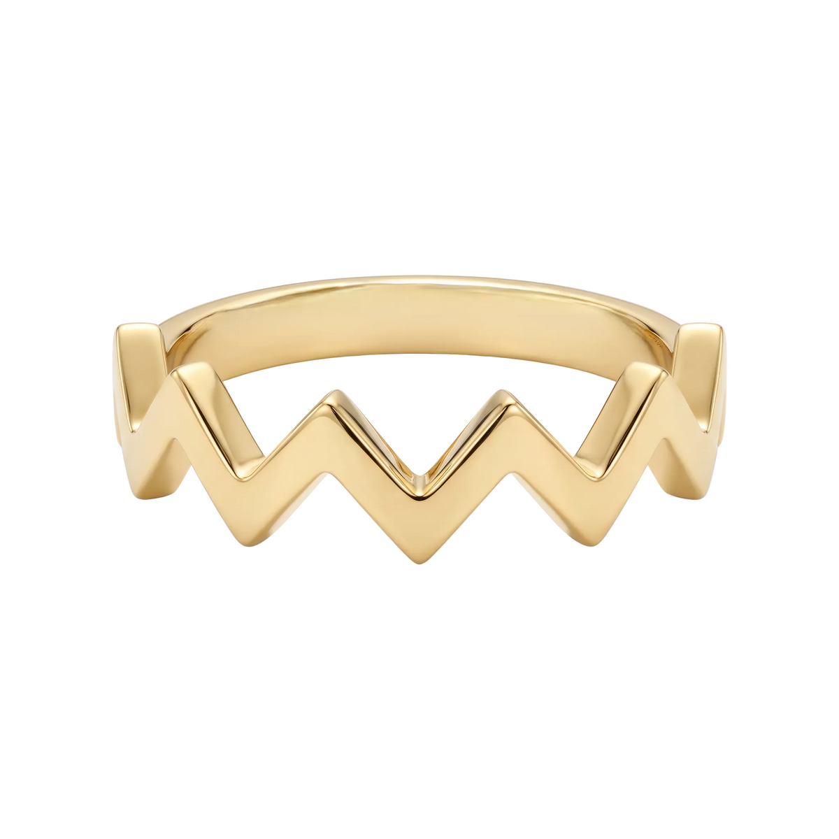 18K Yellow Gold Zig Zag Ring