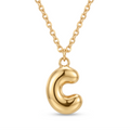 18K Yellow Gold Letter C Chain Necklace