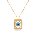 18K Yellow Gold Evil Eye Necklace