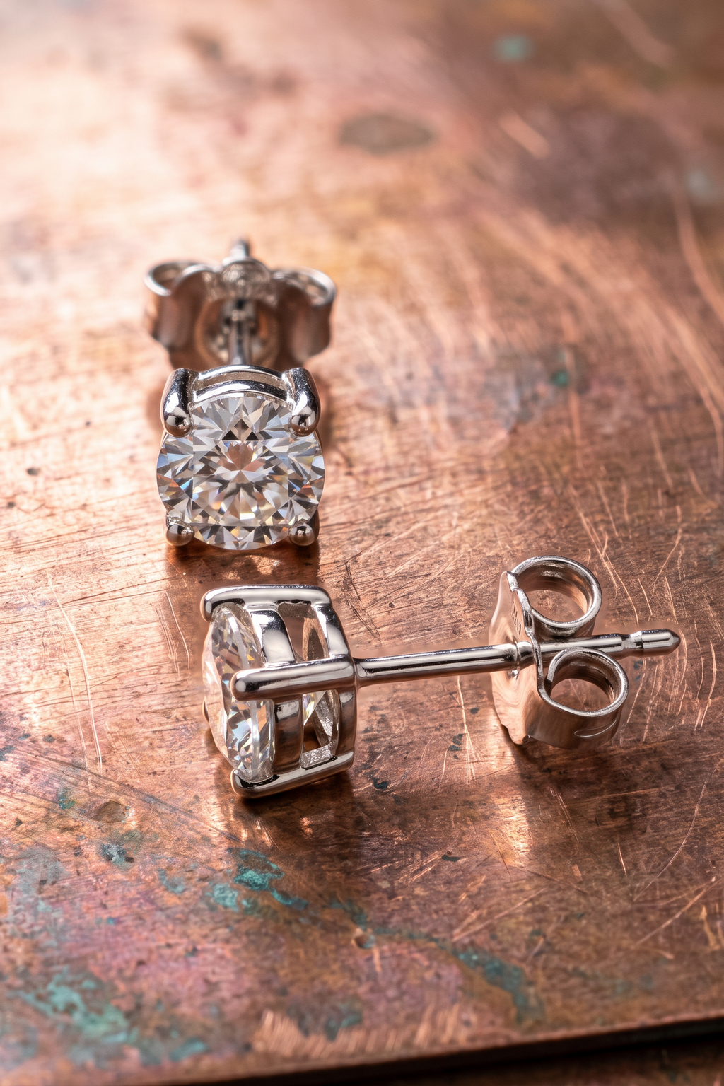 Lab Diamond White Gold 1 ctw Stud Earrings