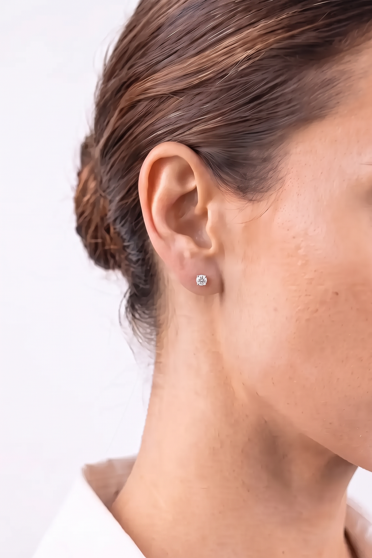 Diamond White Gold Martini Setting 0.30 ctw Stud Earrings