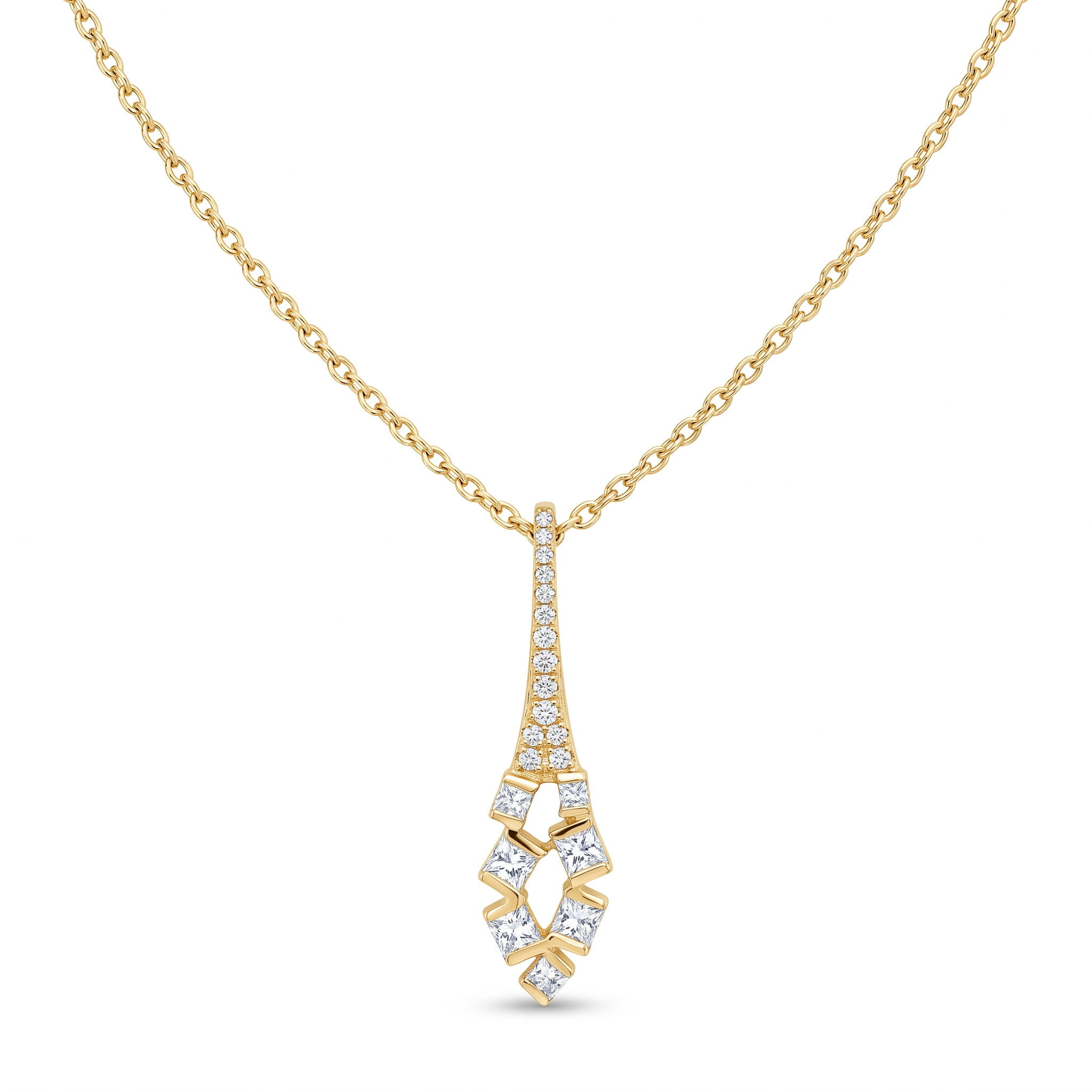 Diamond Yellow Gold Chain Necklace