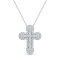 Diamond White Gold Cross Necklace