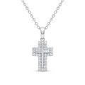 Diamond White Gold Cross Necklace
