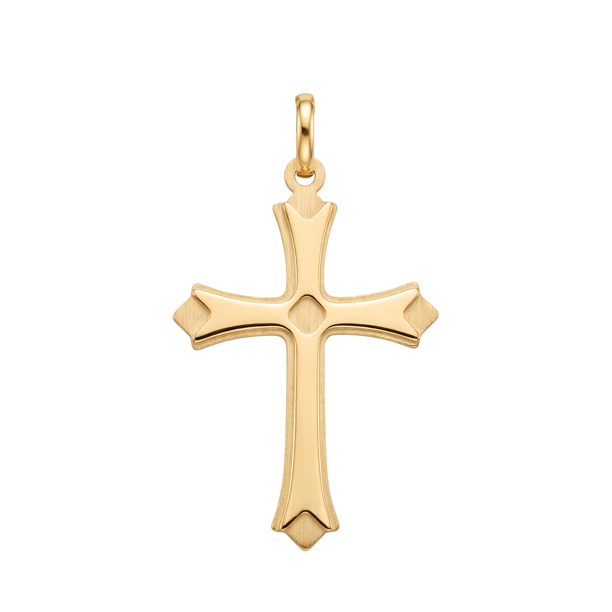 18K Yellow Gold Cross Pendant