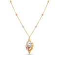 18K Multicolor Gold Chain Necklace