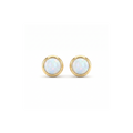 18K Yellow Gold Opal Stud Earring