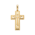 18K Yellow Gold Cross Pendant