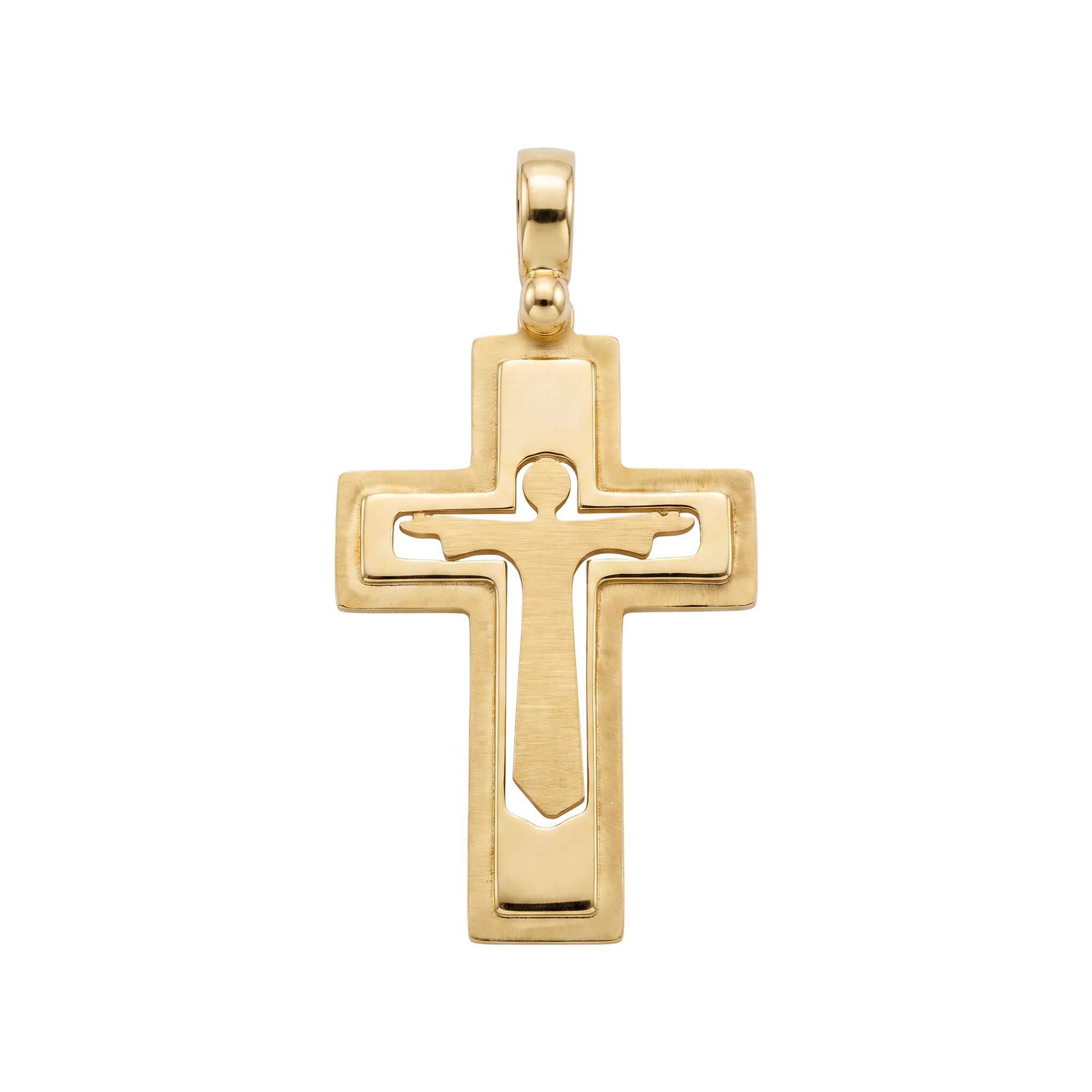 18K Yellow Gold Cross Pendant