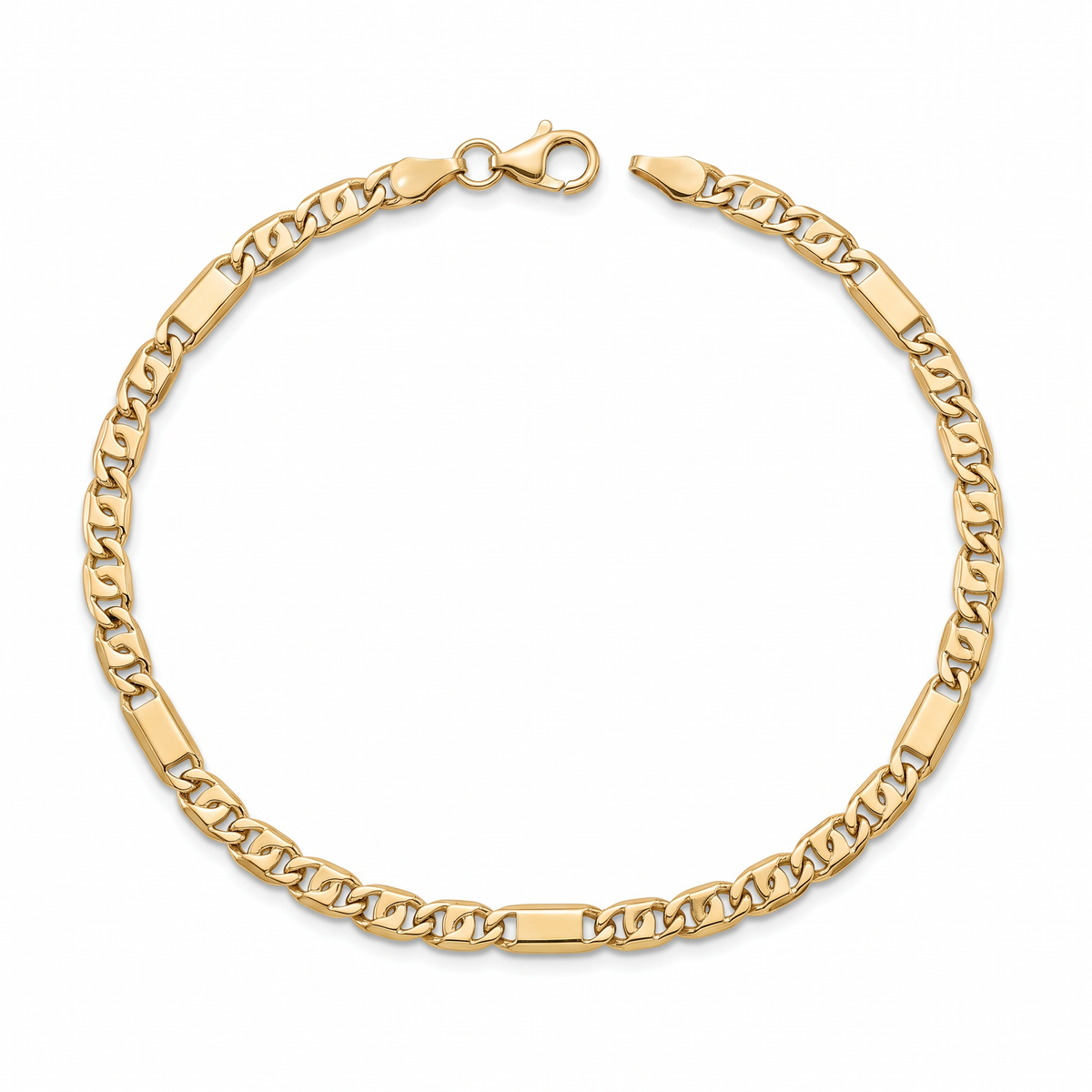 18K Yellow Gold Men's Mariner Chain Bracelet