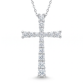 Diamond White Gold Cross Necklace