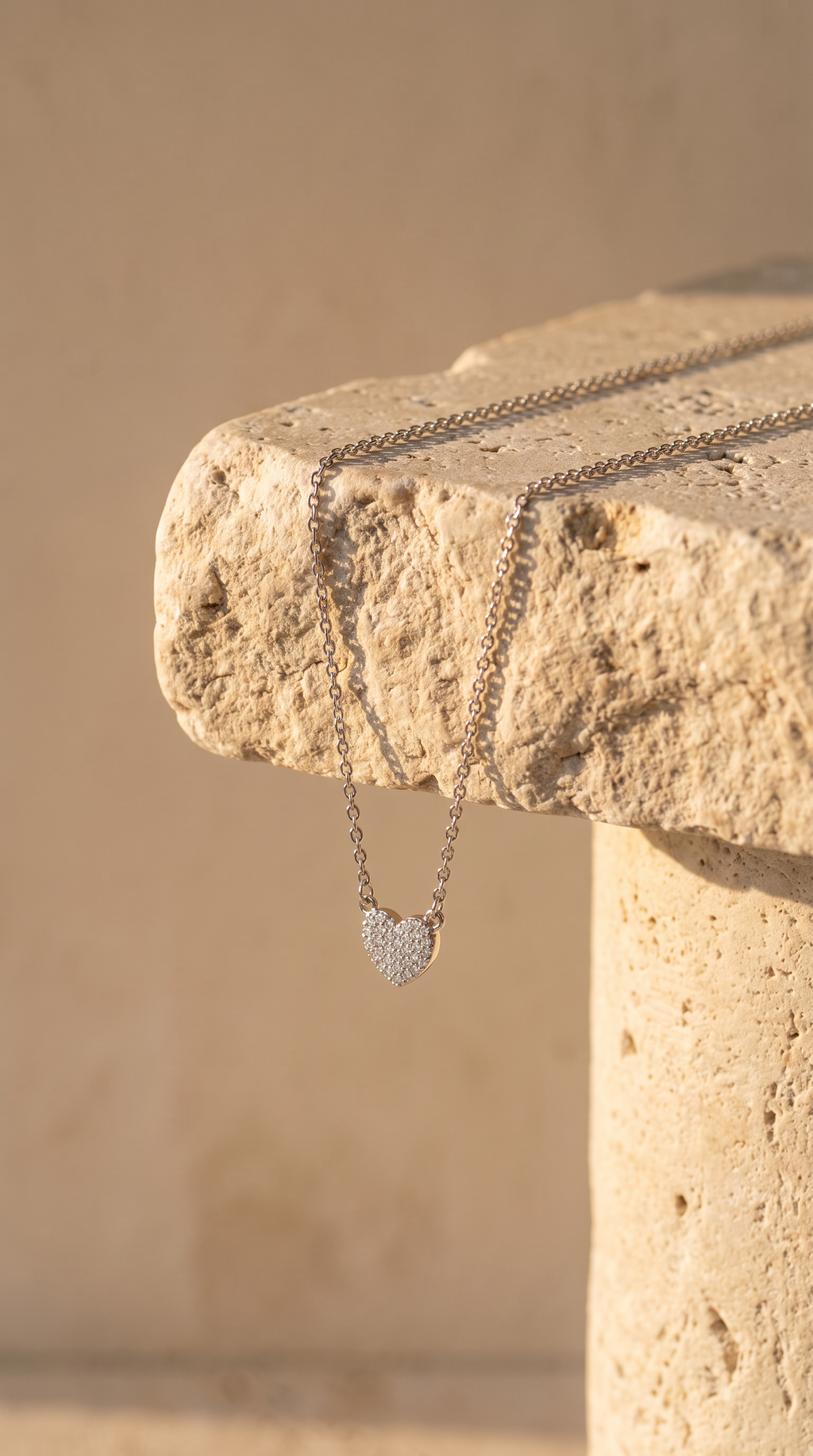 Diamond White Gold Heart Necklace