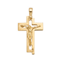 18K Yellow Gold Crucifix Pendant