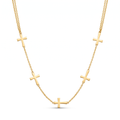 18K Yellow Gold Cross Chain Necklace